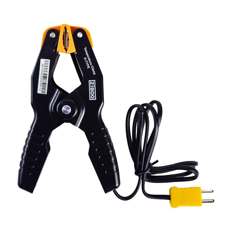 ZIBOO ATTPC3 Pipe Clamp K-Type Thermocouple Adapter,Pipe Temperature Clamp for HVAC/Multimeter, Temperature Sensor Probes Measures -40~392℉(-40~200℃) Compatible with Klein Tools - Image 1